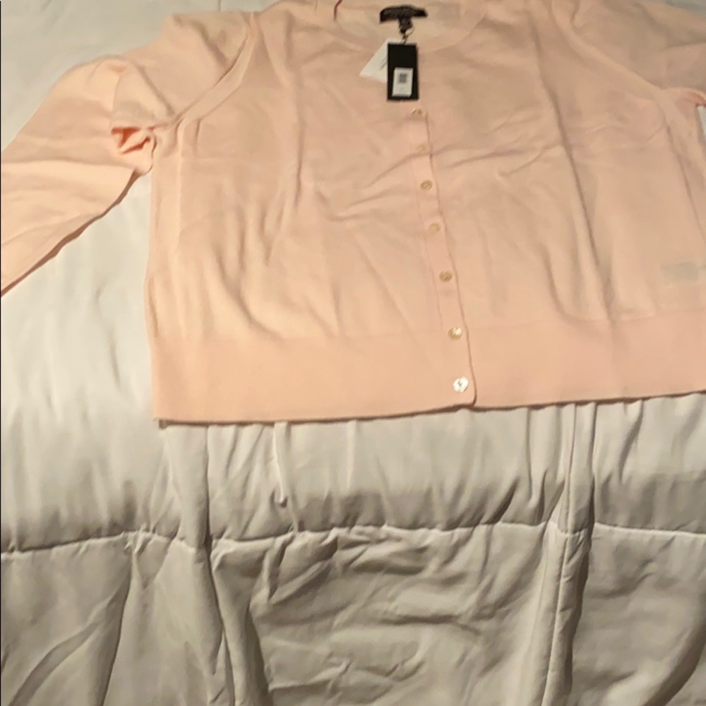 NWT merino light pink cardigan banana republic
